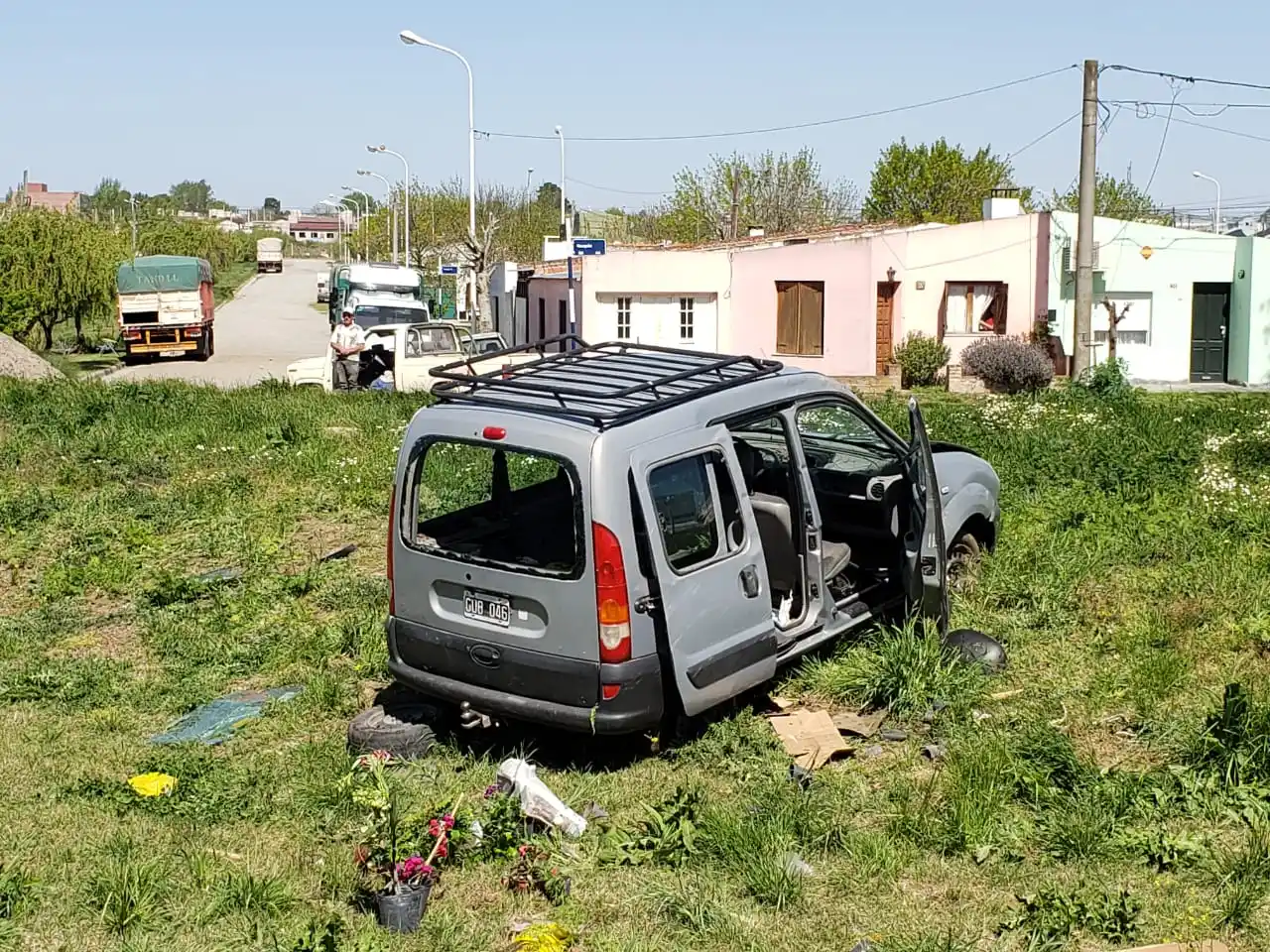 Un rauchense se accidentó en la Ruta 226 y sufrió lesiones leves 