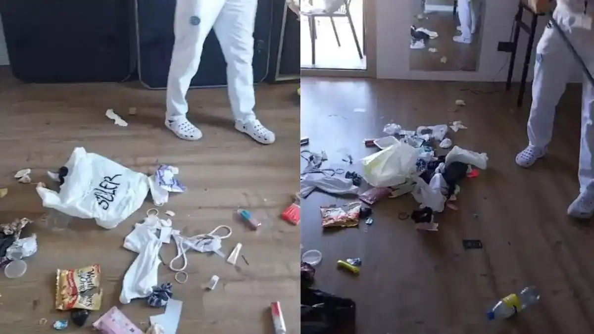 Los huéspedes han dejado el alojamiento como un basurero.