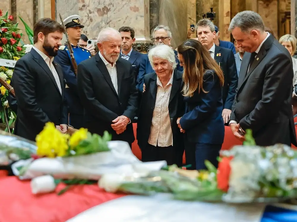 Boric y Lula, junto a la viuda de “Pepe” Mujica.