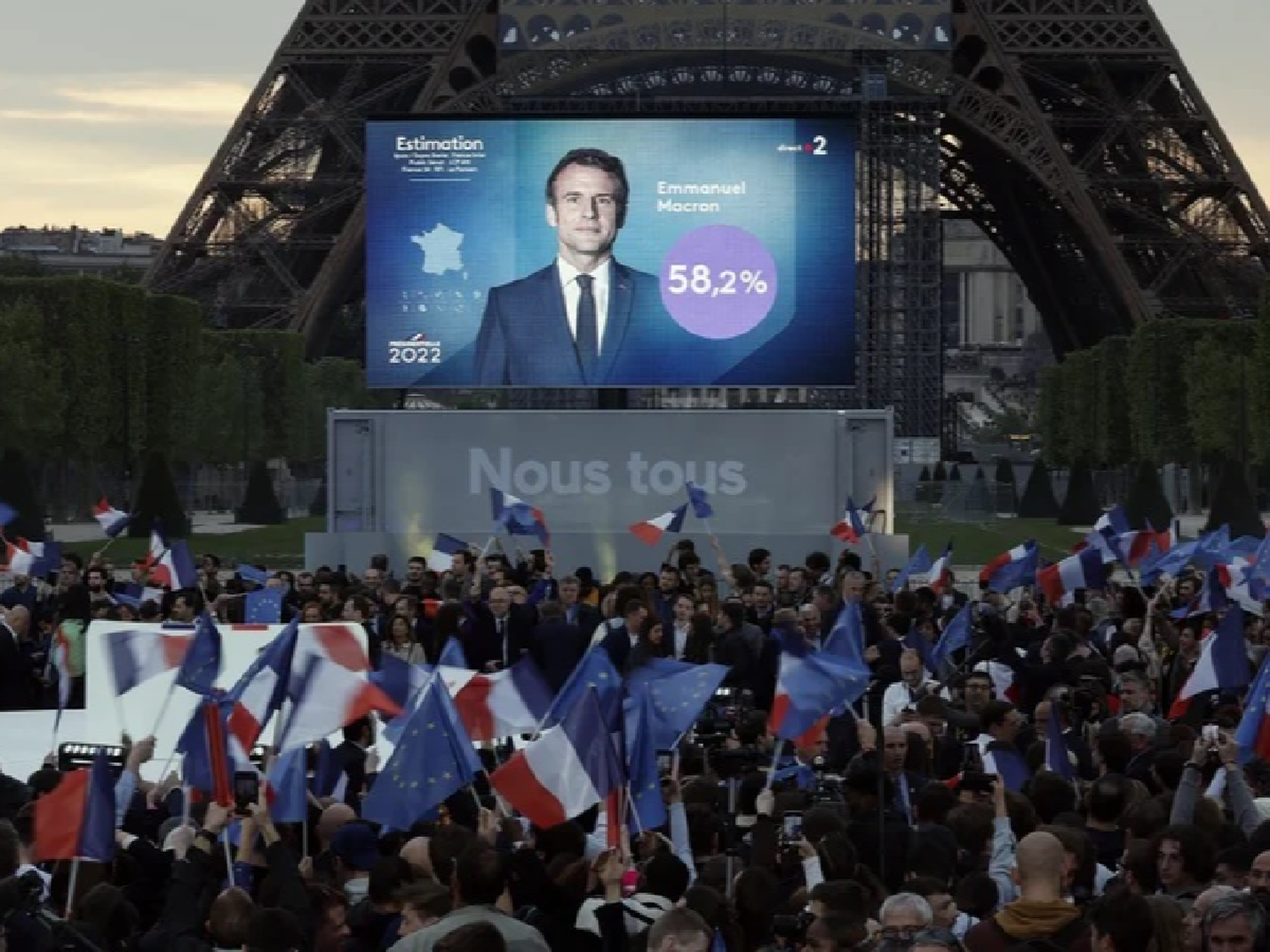 Macron fue reelecto presidente de Francia tras vencer en el balotaje a Le Pen
