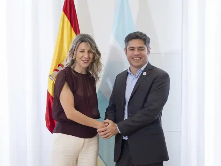 Axel Kicillof con Yolanda Díaz.