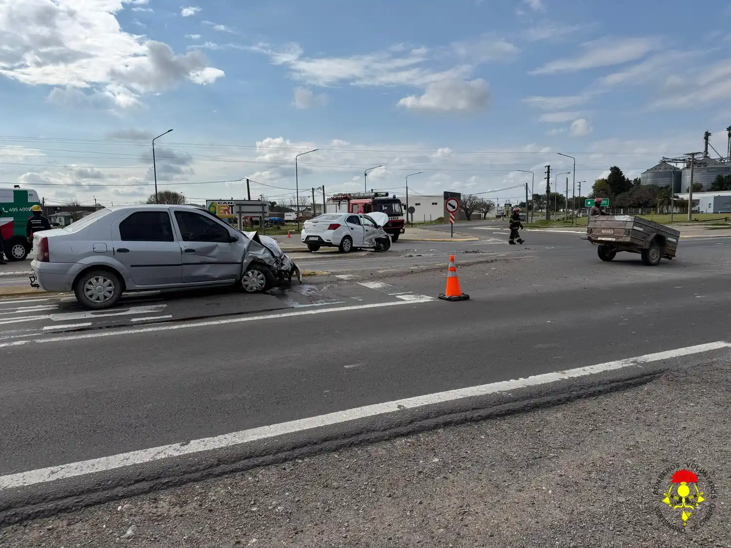 Accidente en el acceso Illia de Crespo: tres vehículos involucrados