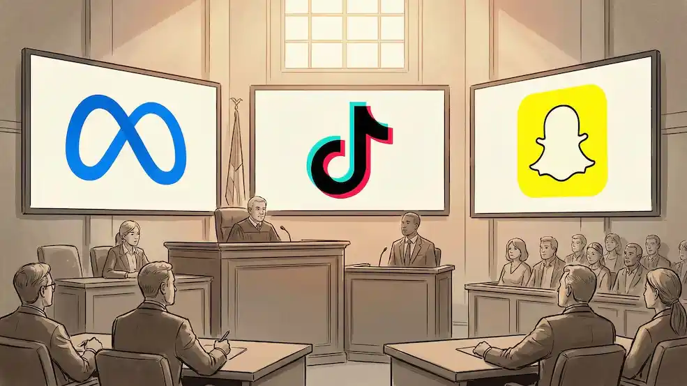 Meta, TikTok y Snapchat enfrentan un juicio en EE.UU. por el impacto de sus plataformas en menores