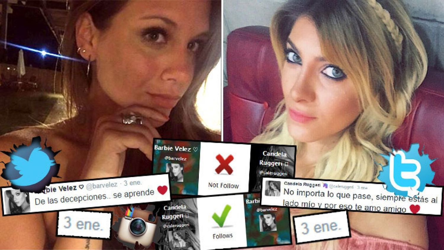 Barbie Vélez dejó de seguir en Twitter e Instagram a Cande Ruggeri