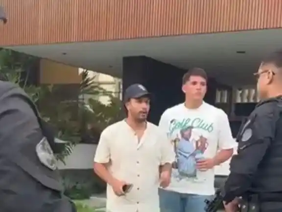 Herrera, Mancuso y Pochettino, los futbolistas argentinos involucrados en una feroz pelea en fin de año. Foto: Captura @estresse1918