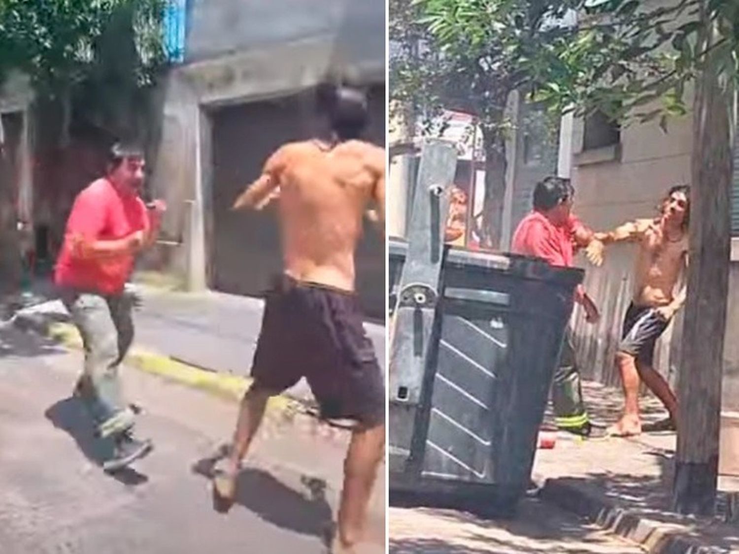 Video: Empleado municipal se trenzó a golpes con un vecino en Concordia