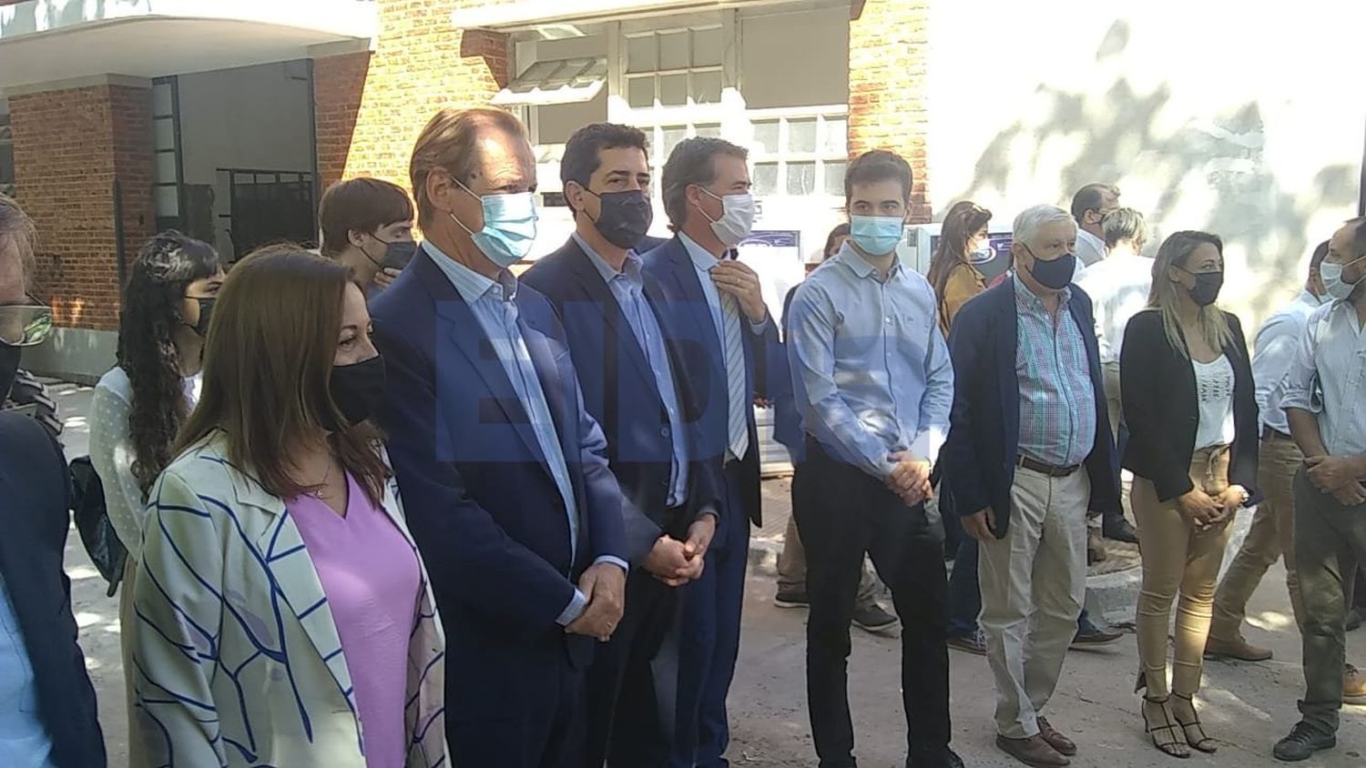 De Pedro y Bordet recorrieron distintas obras en la ciudad junto a Piaggio