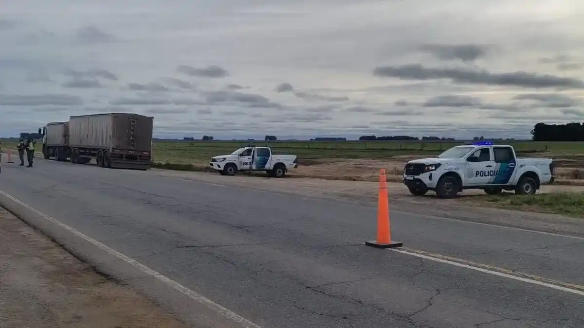 En plena ruta nacional 228, se produjo el operativo en la tarde de hoy y la aprehensión de un sujeto