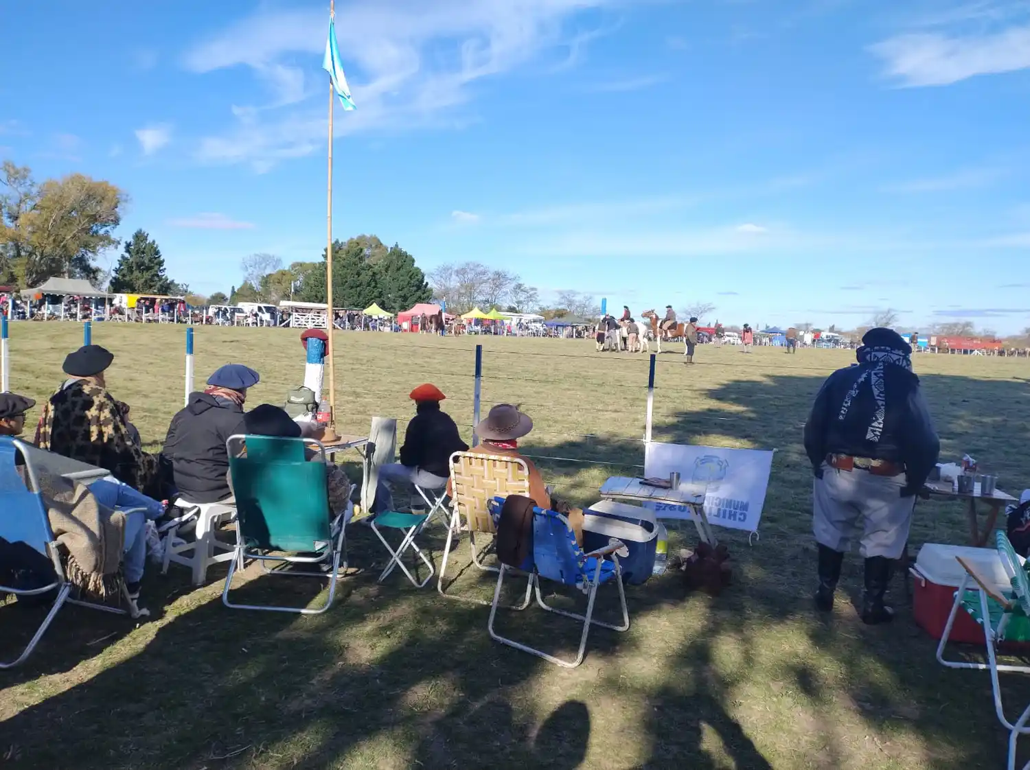 La doma se desarrollaba en el campo de El Penacho. Foto: Gentileza Canal 2 Arrecifes.