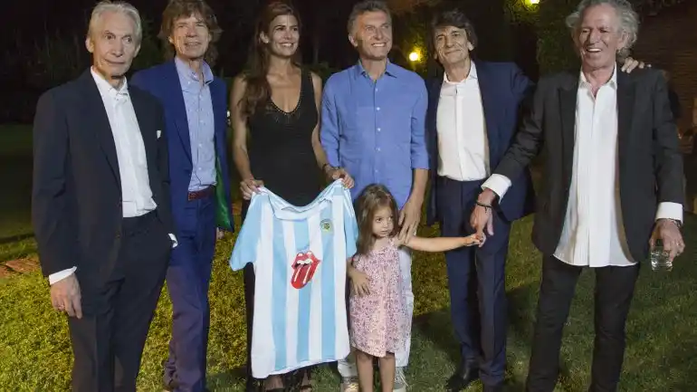 Macri y su familia cenaron con los Rolling Stones