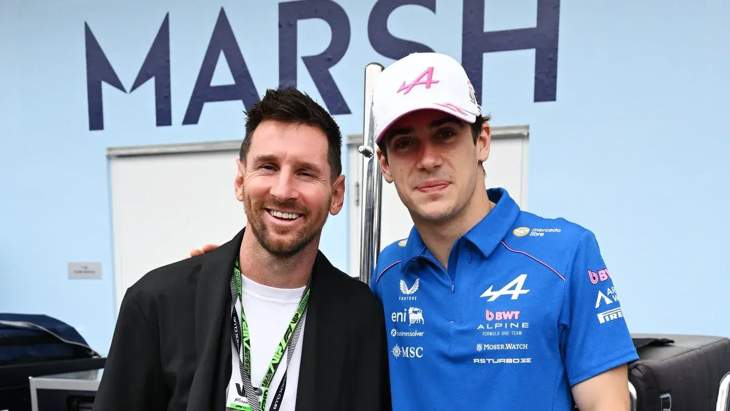 Colapinto y Messi pudieron conocerse en el GP de Miami.