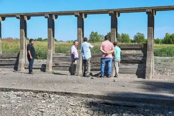 Funcionarios de hidráulica evaluaron el sistema de lagunas en el marco de la fuerte sequía