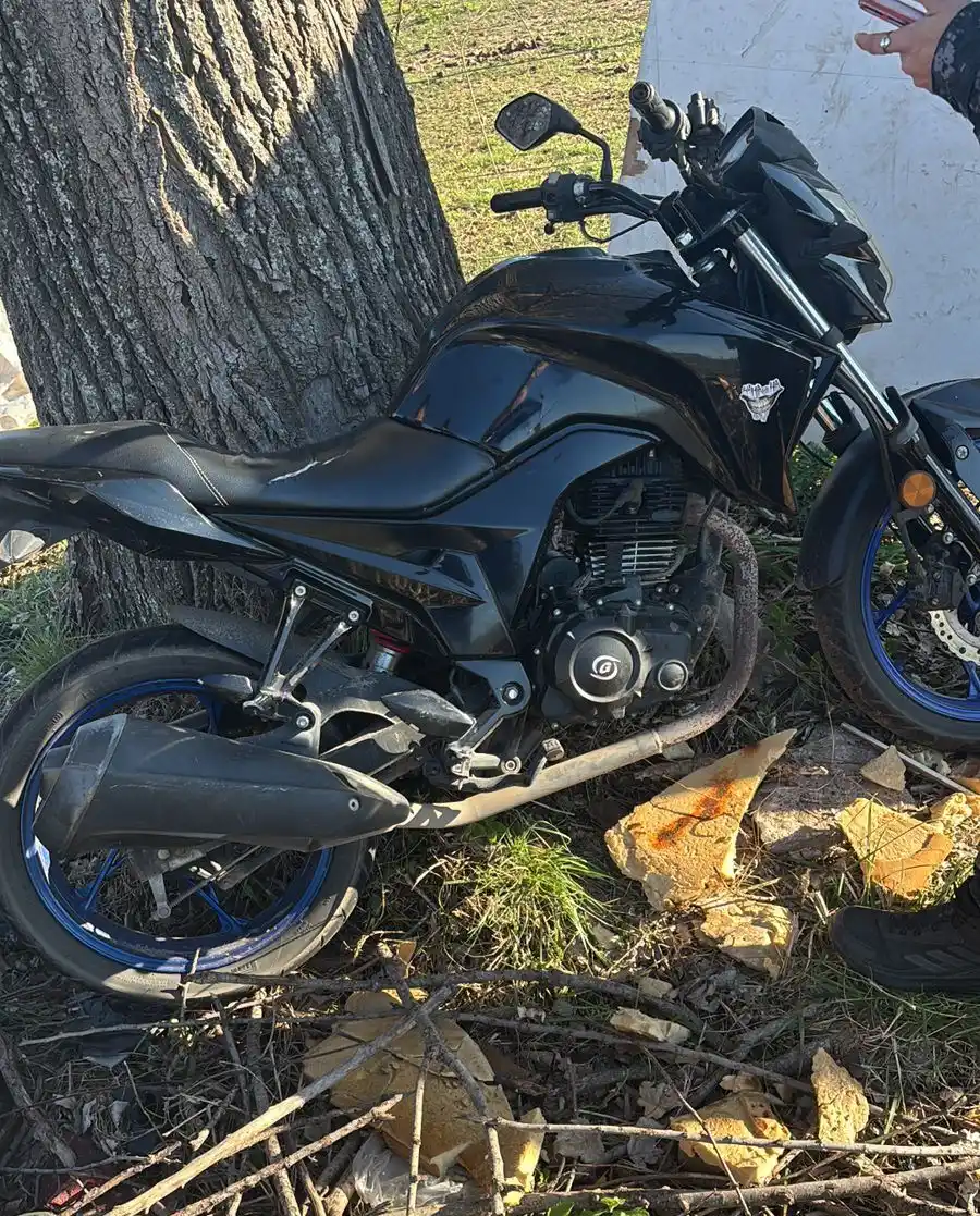 La motocicleta recuperada.