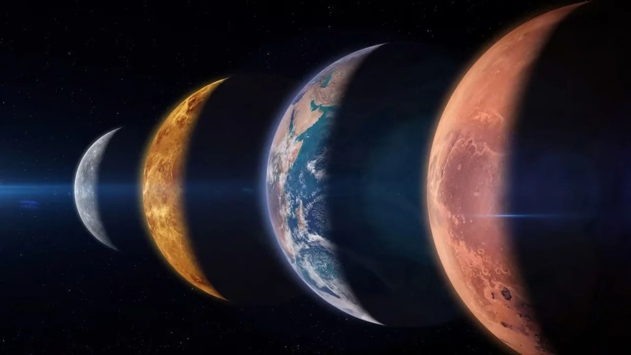Alineación planetaria es un efecto visual, no implica que los planetas se encuentren dispuestos físicamente en línea exactamente uno detrás del otro.