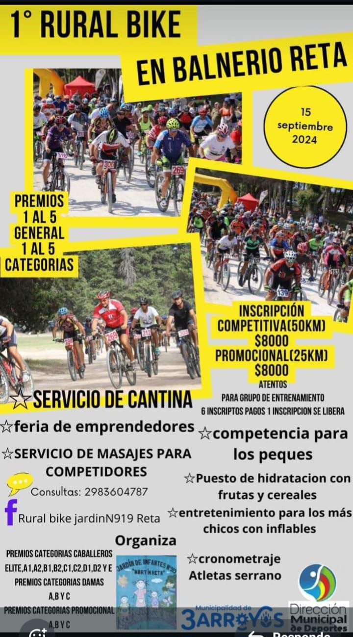 Rural bike a beneficio del Jardín N° 919 de Reta