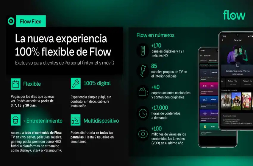 Flow presenta su nueva propuesta de servicio 100% flexible, con packs de uso por días