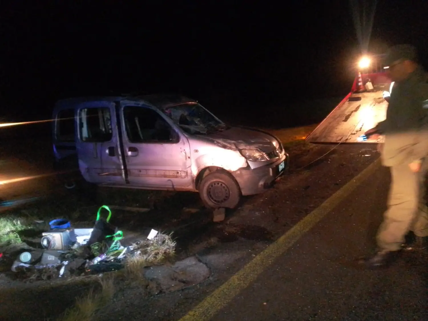 Dos personas fueron trasladas al Masvernat tras volcar en la autovía