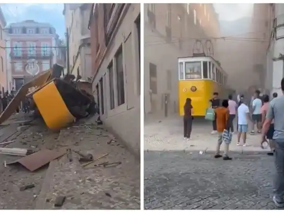 TRAGEDIA en PORTUGAL: al menos 15 muertos y 18 heridos en descarrilamiento de funicular en Lisboa
