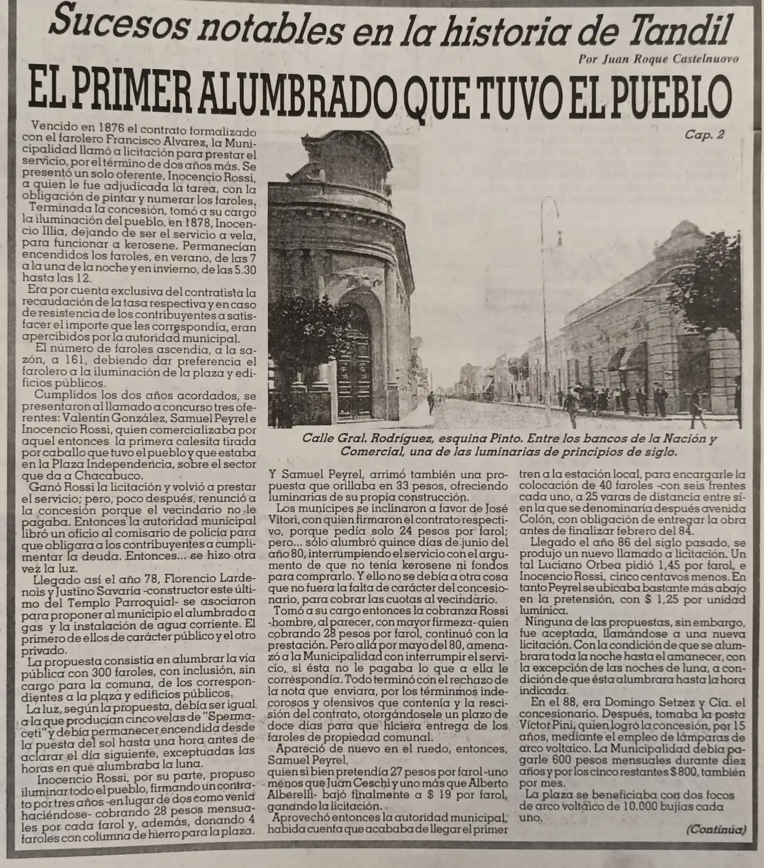 El primer alumbrado que tuvo el pueblo - Cap. 2