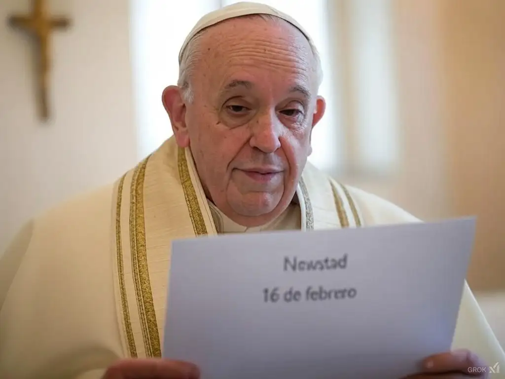 Santoral. Francisco, leyendo el Santoral del 16 de febrero.