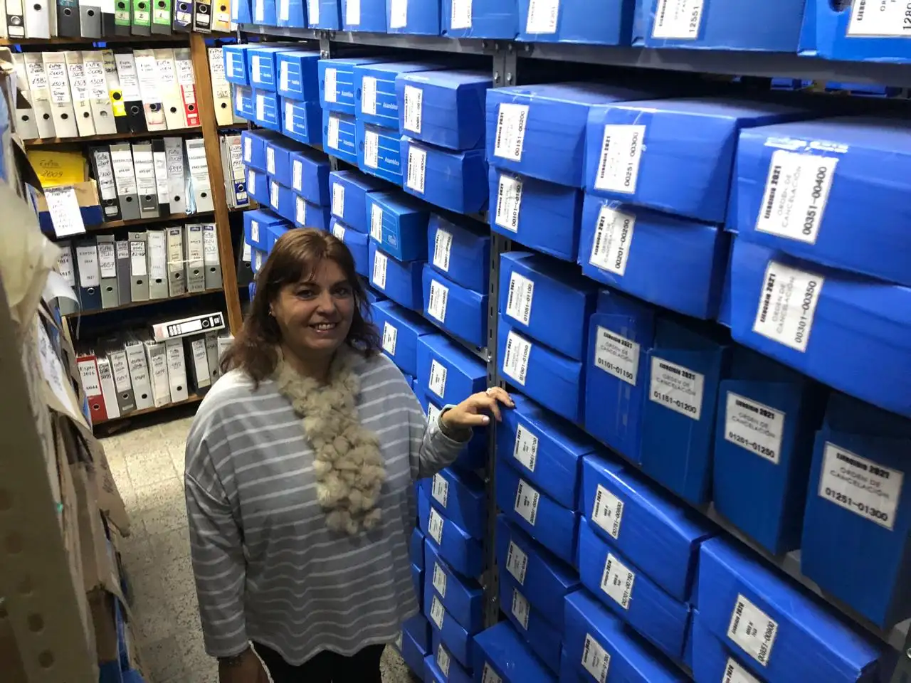Andrea Liberal, encargada del Archivo General del Municipio.