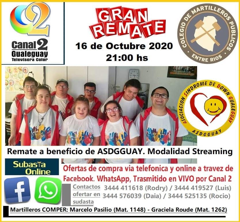 ASDGGUAY organiza un remate para recaudar fondos