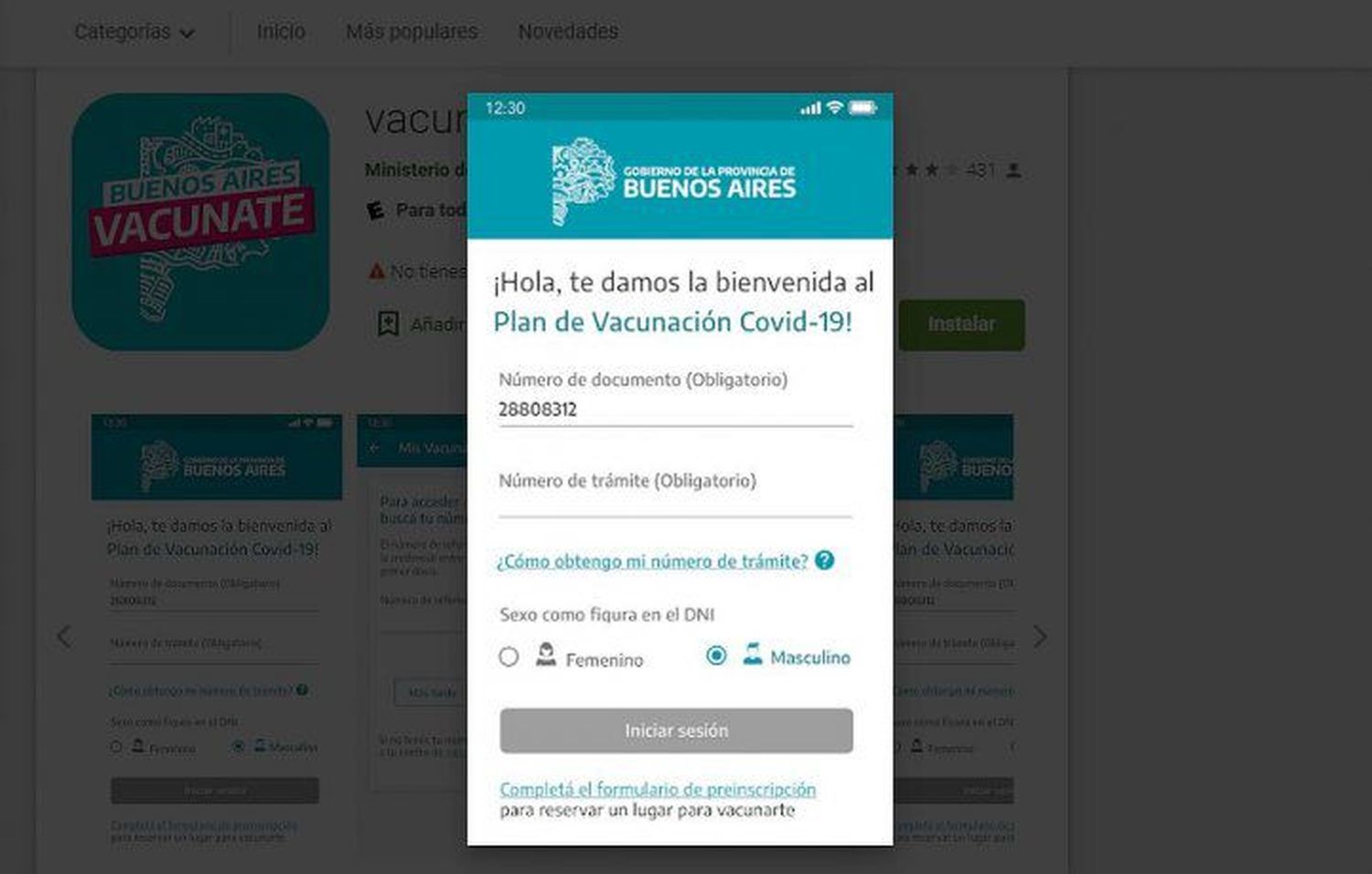 Vacunación bonaerense: Ya se pueden realizar modificaciones sobre los datos registrados en la App