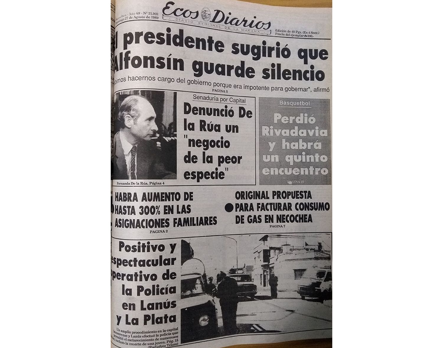 Domingo 27 de agosto de 1989