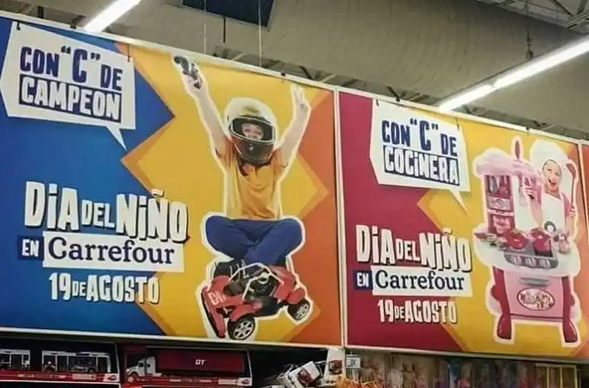 Las redes estallaron por una campaña que trata a los niños de campeones y a las niñas de cocineras