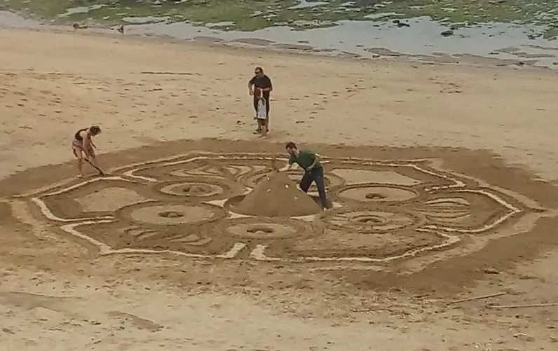 Mandala en la arena