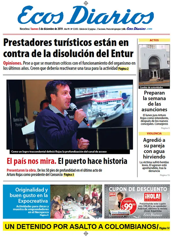 Tapa del 5 de diciembre de 2019