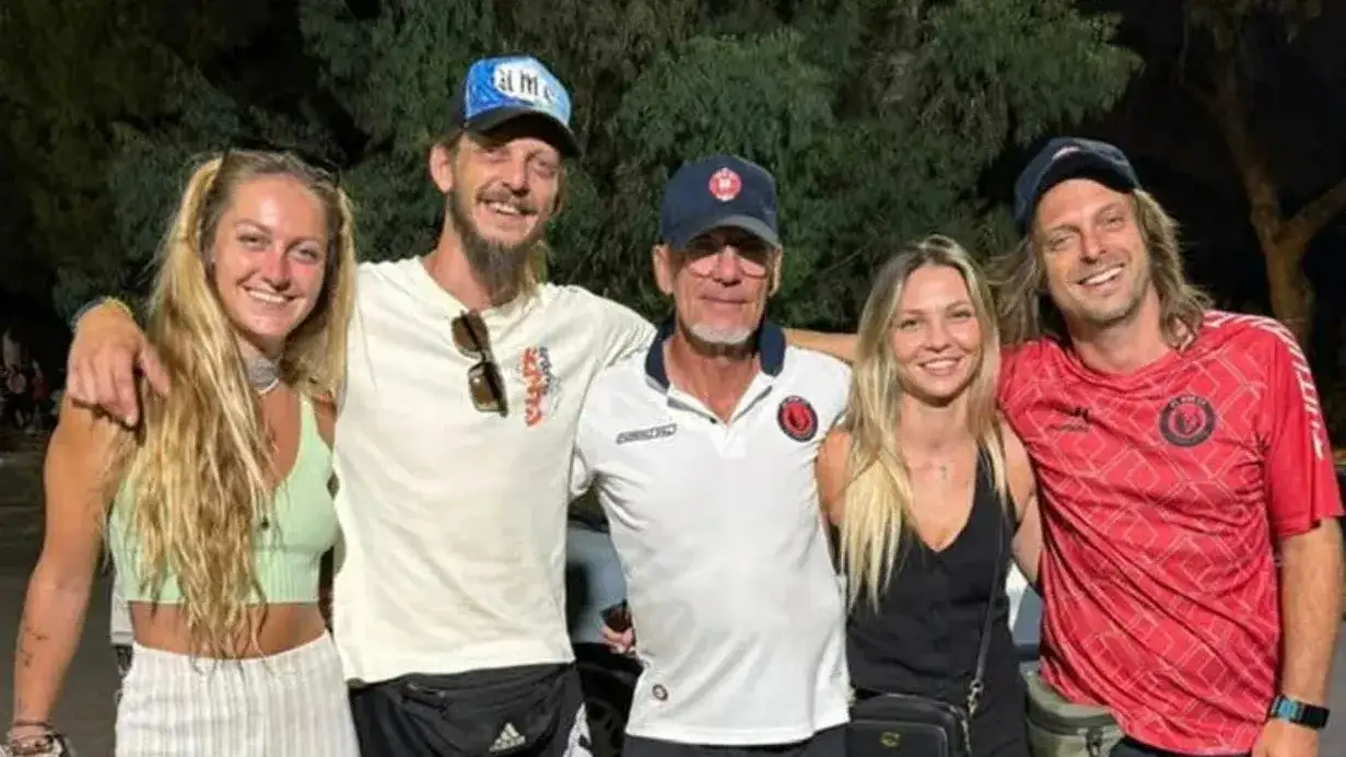 Los Funes en Marbella. Lars y sus hijos palpitan la final