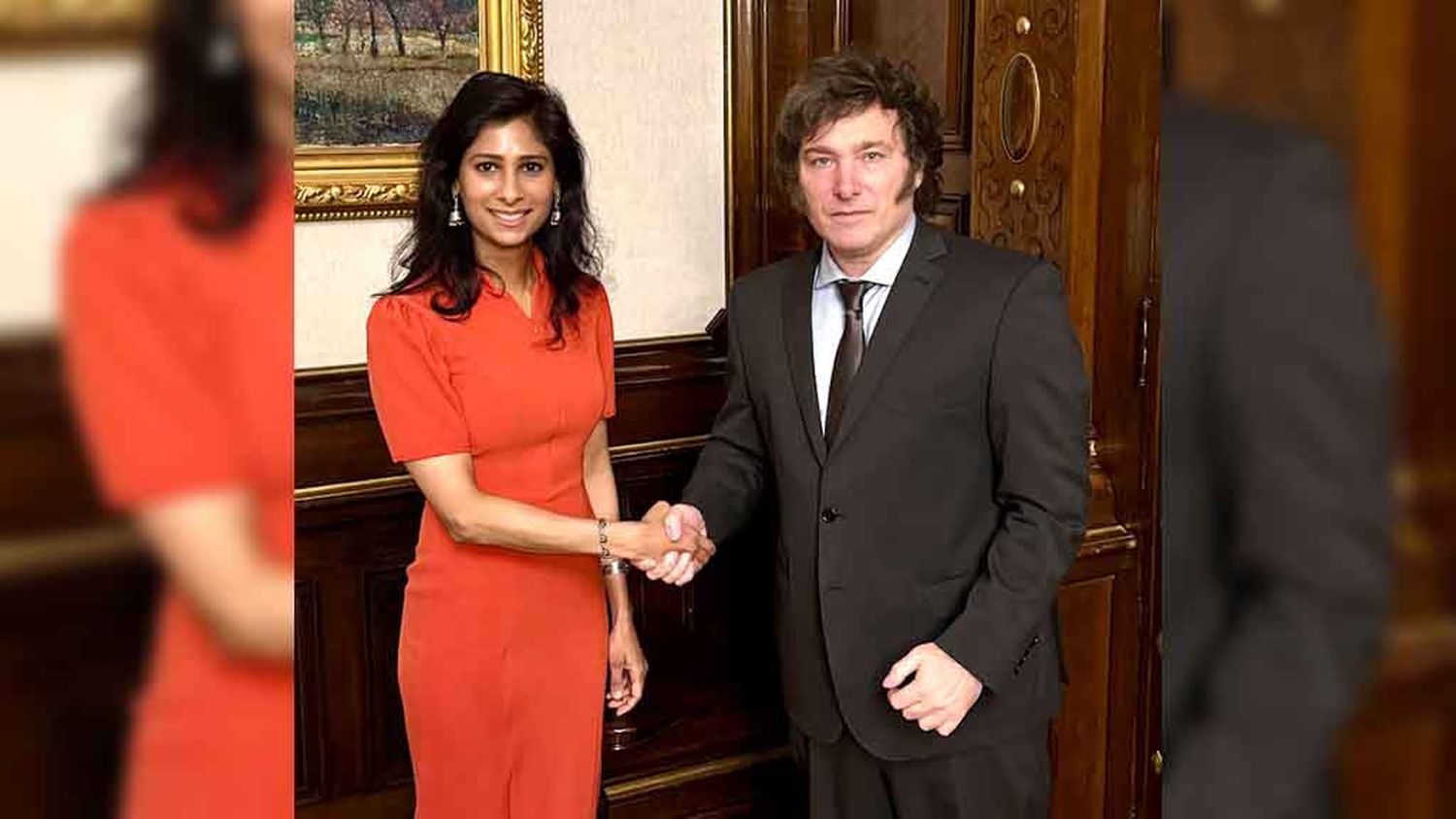 El Presidente recibió a la subdirectora gerente del FMI, Gita Gopinath