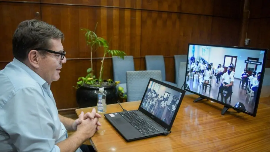 Montenegro retomó los encuentros virtuales con estudiantes