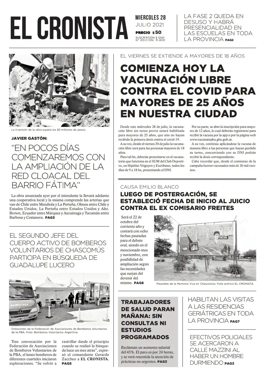 Tapa 28 de julio 2021