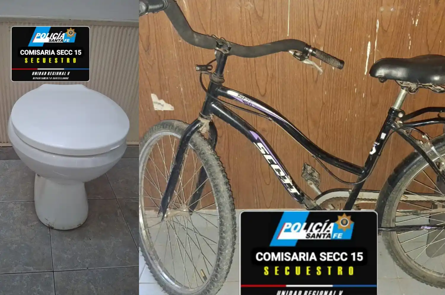 Robó un inodoro desde el cementerio, lo metió en una bolsa negra y se lo llevó en bicicleta