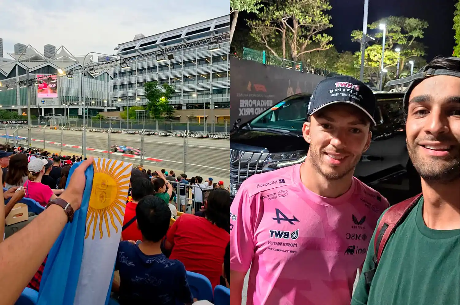 Un vecino de la región hizo una "argentineada", se coló en la Fórmula 1 y se sacó fotos hasta con Gasly: "Una locura"