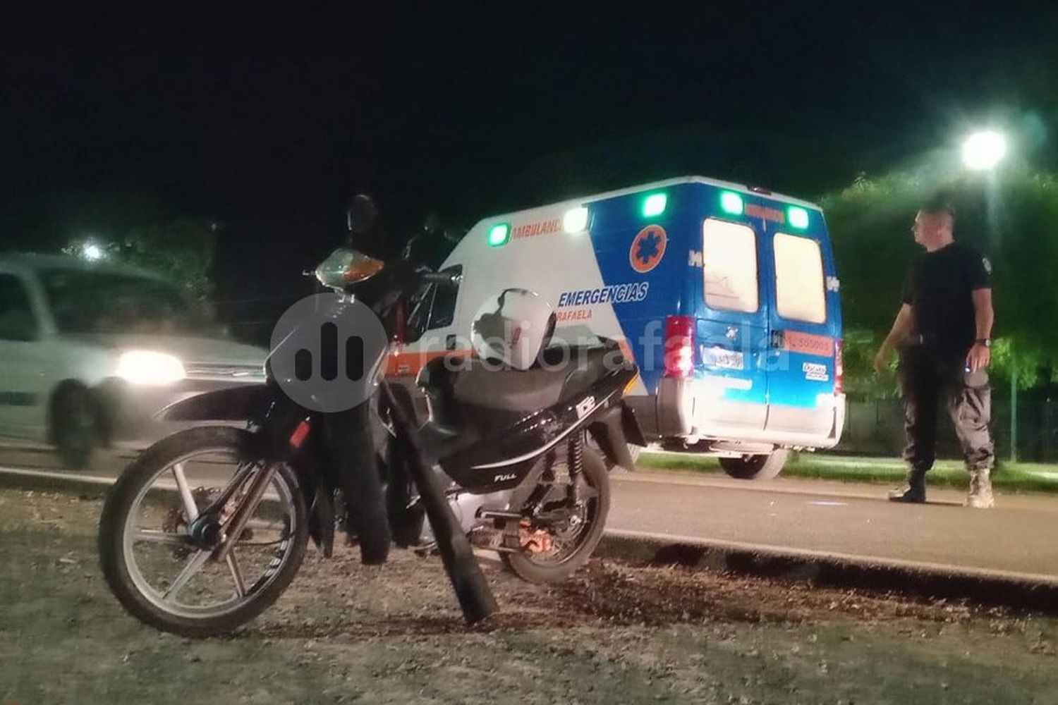 Un motociclista perdió el control en Ruta 70 y terminó sobre la calzada: se le habría cruzado un perro