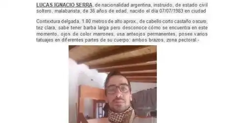 Buscan paradero de “Chankleto” Luis Ignacio Serra