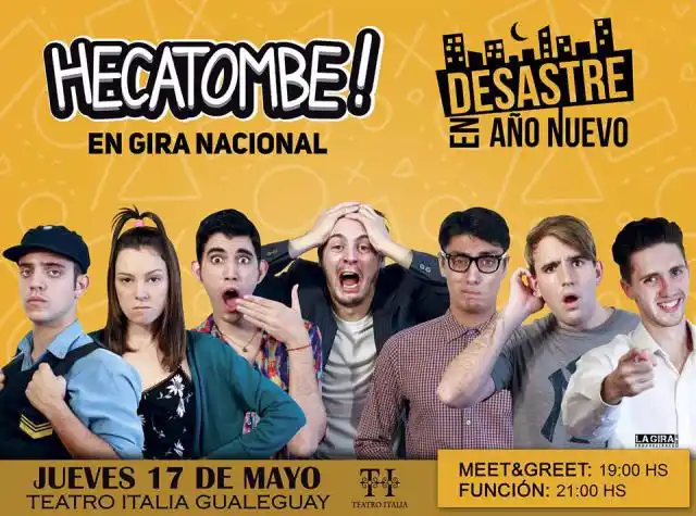 Hoy se presenta la obra “Hecatombe” en el Teatro Italia