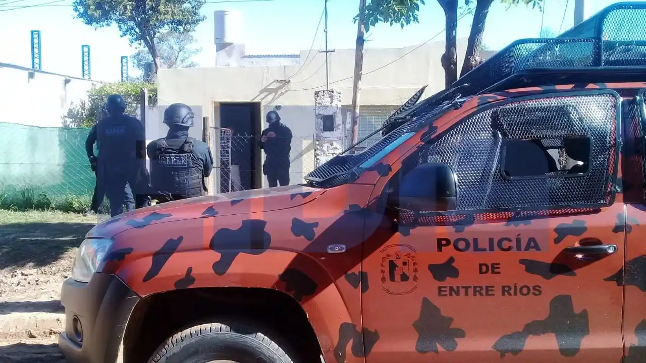 Narcotráfico en Gualeguaychú: se realizan 12 allanamientos simultáneos