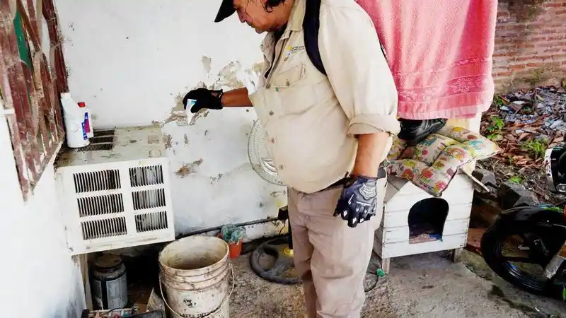 Dengue: detectan una alta cifra de casas 
con focos de larvas en barrios del circuito 5