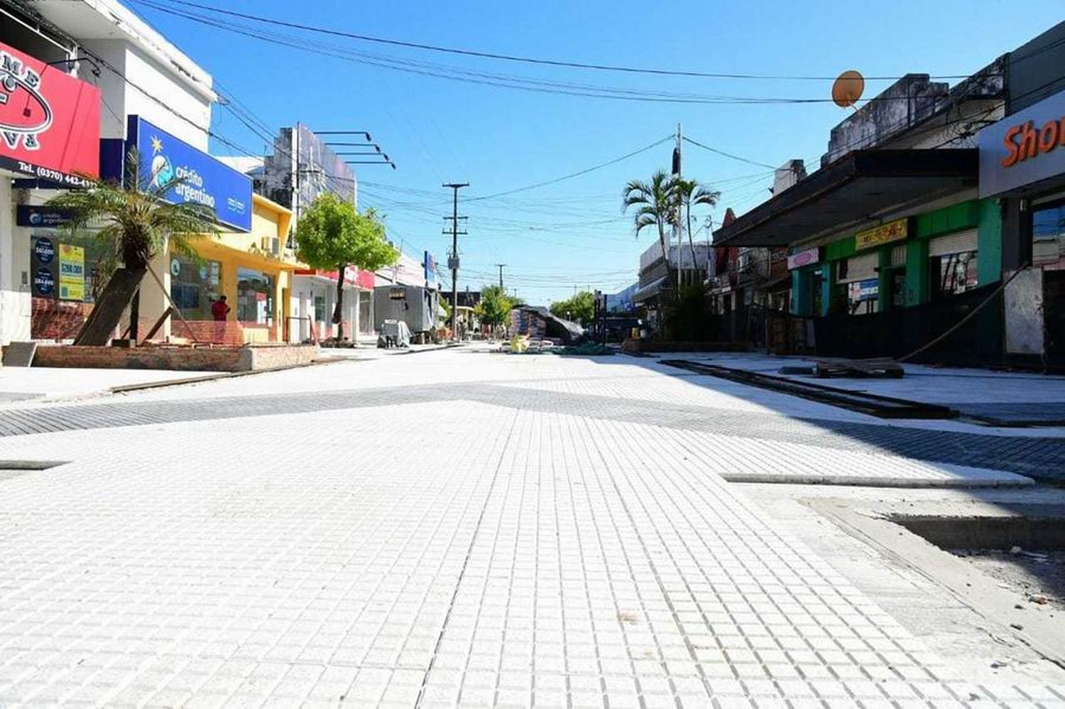 La obra del segundo tramo de la Peatonal
Rivadavia está en etapa de finalización