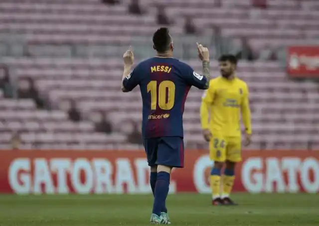A puertas cerradas, Barcelona goleó a Las Palmas con un doblete de Messi