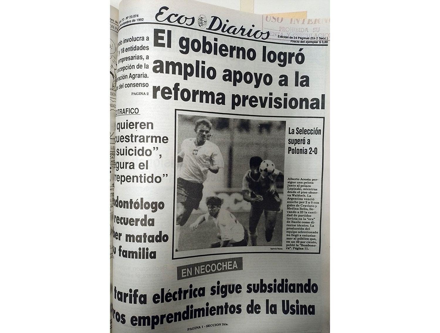 Viernes 27 de noviembre de 1992