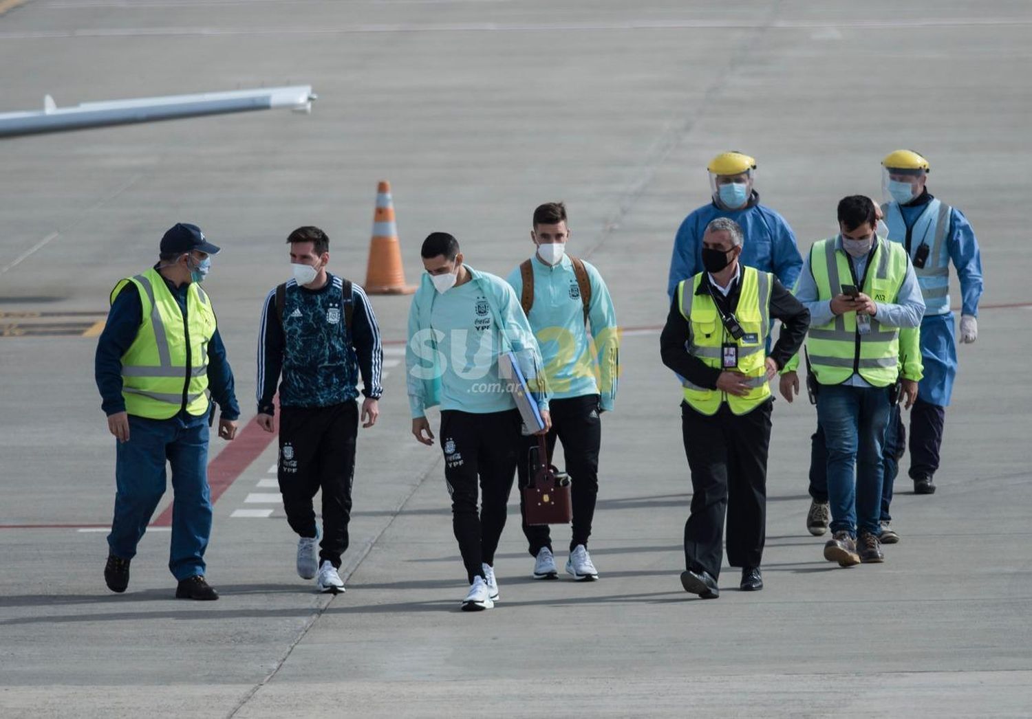 Messi, Lo Celso y Di María llegaron a Rosario