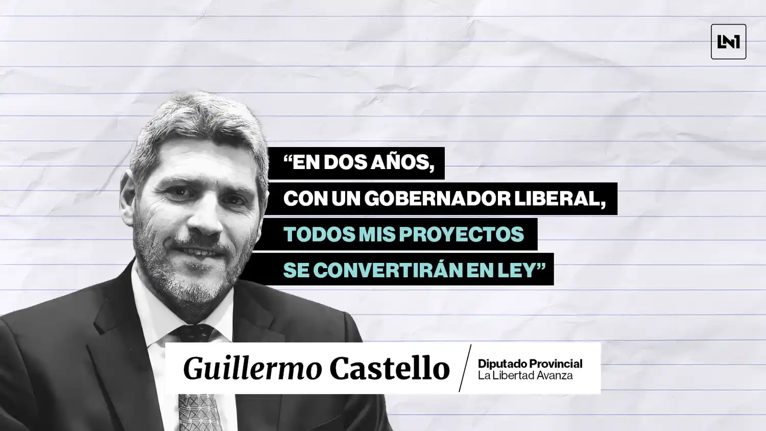 Guillermo Castello conversó con LANOTICIA1.com.