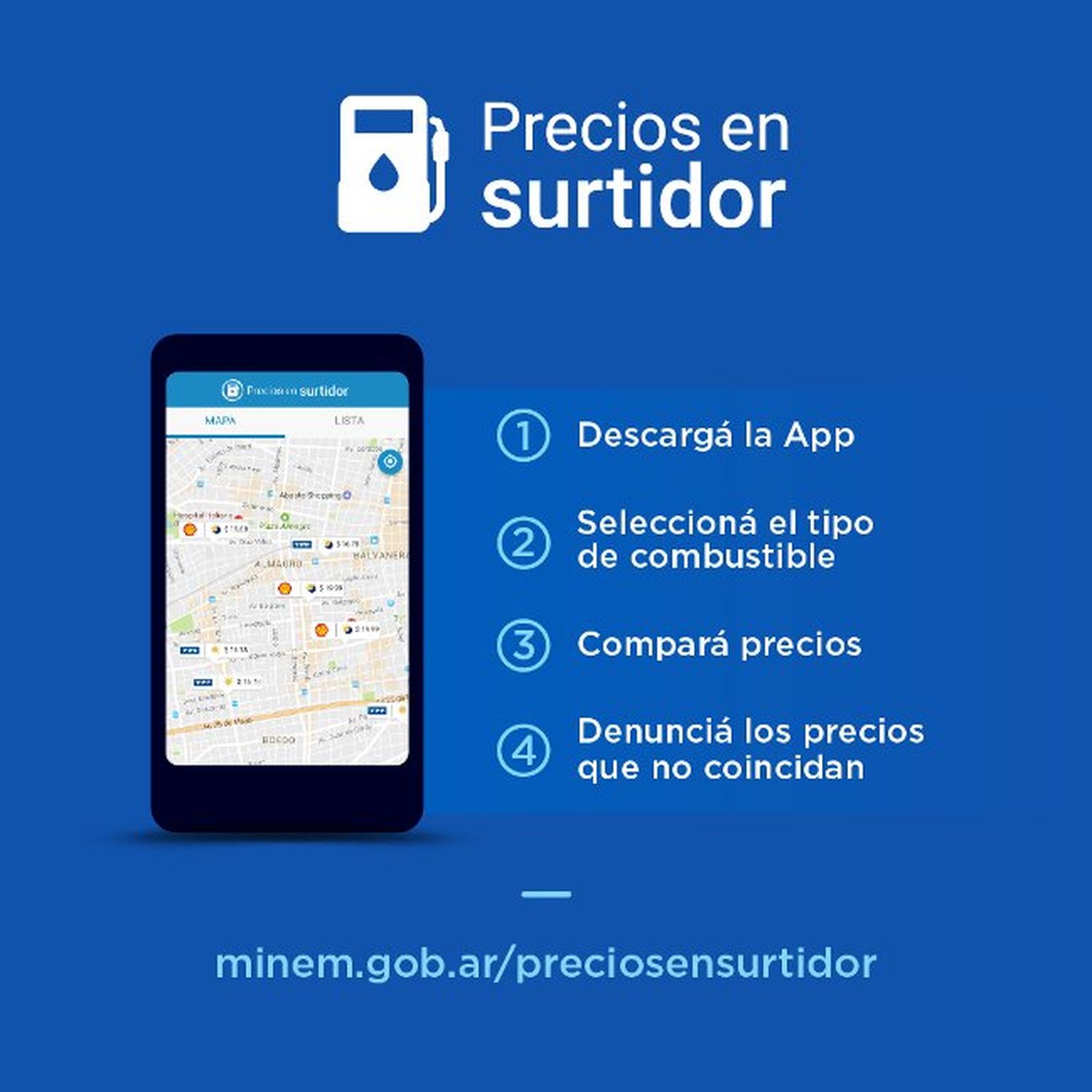 Una app para consultar el precio de la nafta de 4.600 estaciones de servicio de todo el país