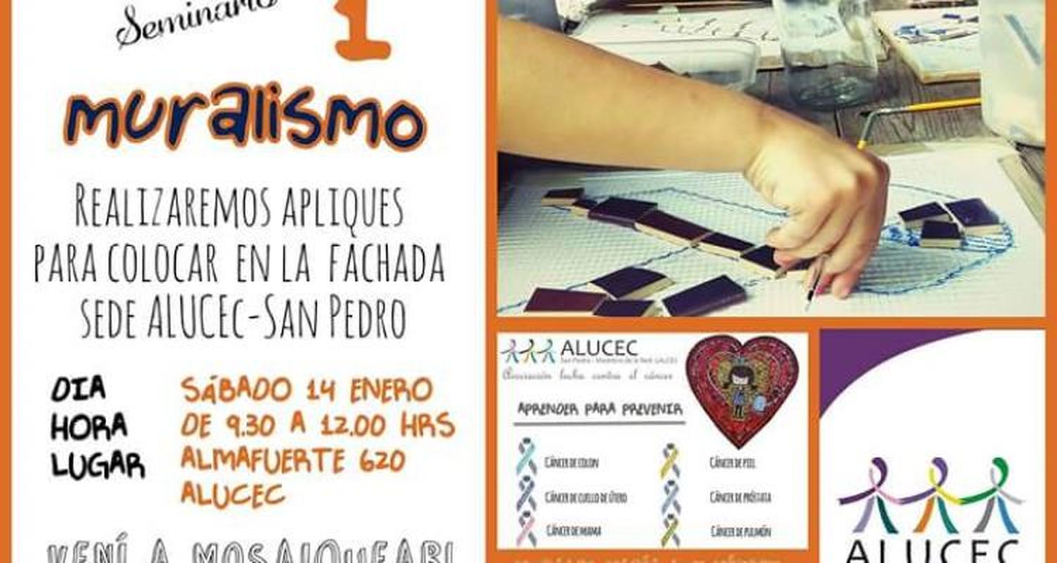 Seminario de muralismo para decorar el frente de ALUCEC este sábado