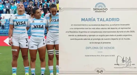 El Senado de la Nación distinguió a la chascomunense María Taladrid por su excelencia deportiva